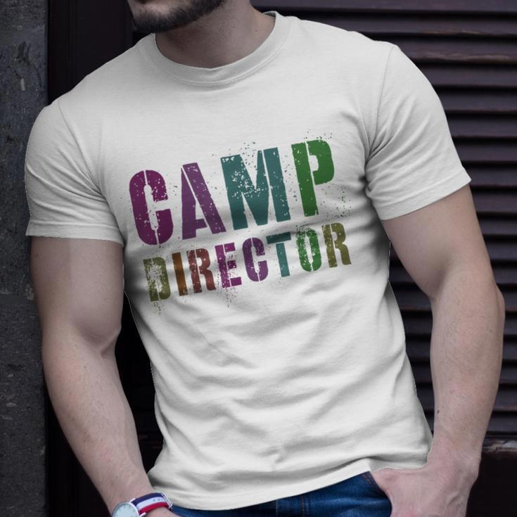 Rockin Camp Director Camping Host Chaos Coordinator Sign Unisex T-Shirt Gifts for Him