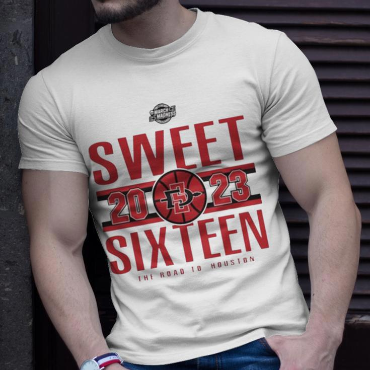 Sdsu Men’S Basketball 2023 Sweet Sixteen The Road To HoustonUnisex T-Shirt Gifts for Him