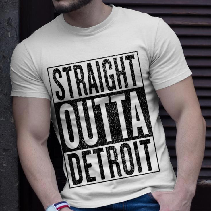 Straight Outta Detroit Great Fun Travel & Idea T-Shirt Gifts for Him