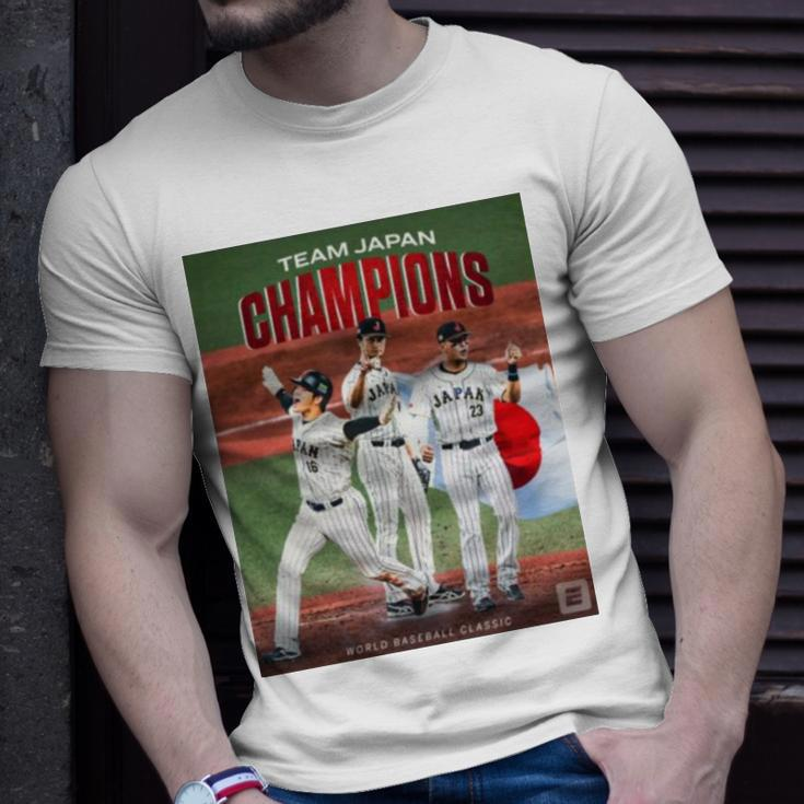 Team Japan Champions World Baseball Classic 2023 Poster Unisex T-Shirt Gifts for Him