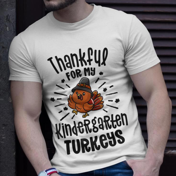 Thankful For My Kindergarten Turkeys Teacher Thanksgiving T-shirt Gifts for Him