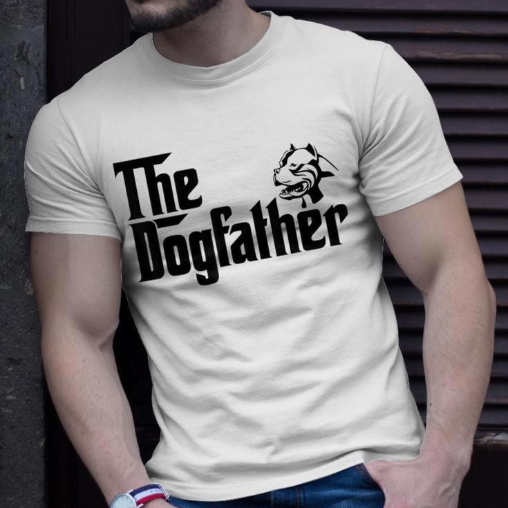 The Dogfather Pitbull Funny Father Dog Lover Gift Gift For Mens Unisex T-Shirt Gifts for Him