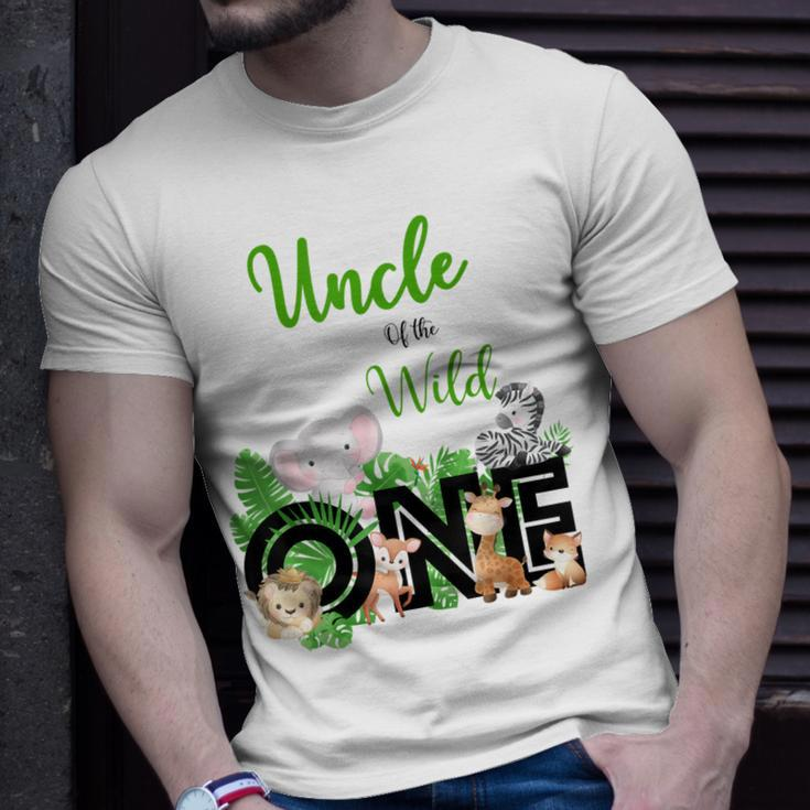 Uncle Of The Wild One | Zoos Happy Birthday Jungle Animal Unisex T-Shirt Gifts for Him