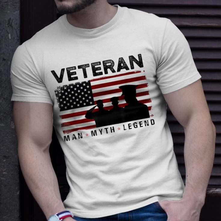 Veteran Man Myth Legend American Army Soldier Military Gift Gift For Mens Unisex T-Shirt Gifts for Him