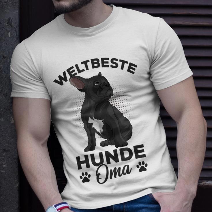 Weltbeste Hunde-Oma Französische Bulldogge Tee, Frenchie Frauchen Shirt Geschenke für Ihn