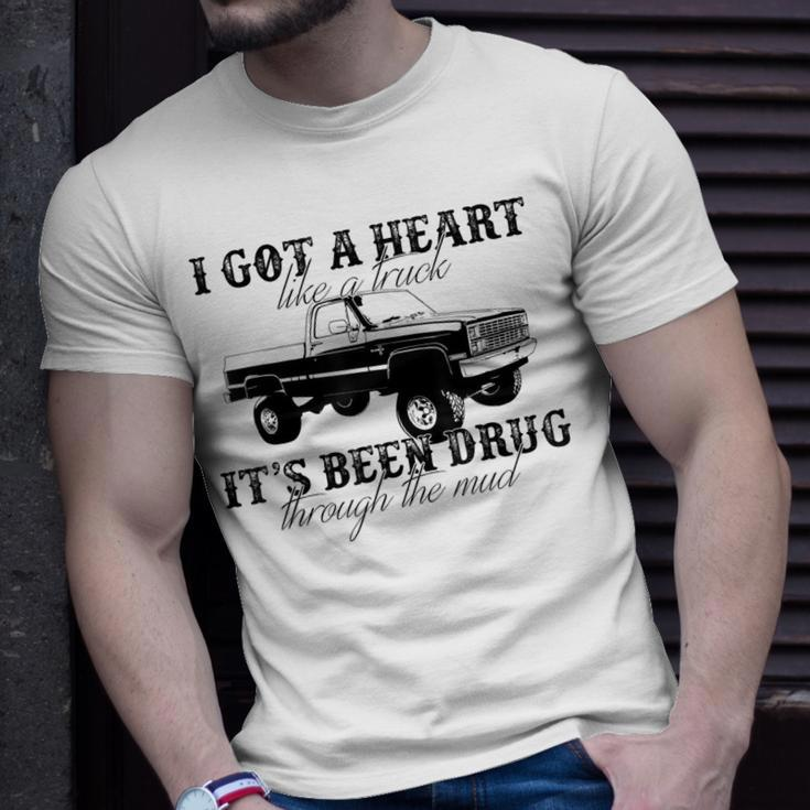 Western Country Farm Truck I Got A Heart Like A Truck Unisex T-Shirt Gifts for Him