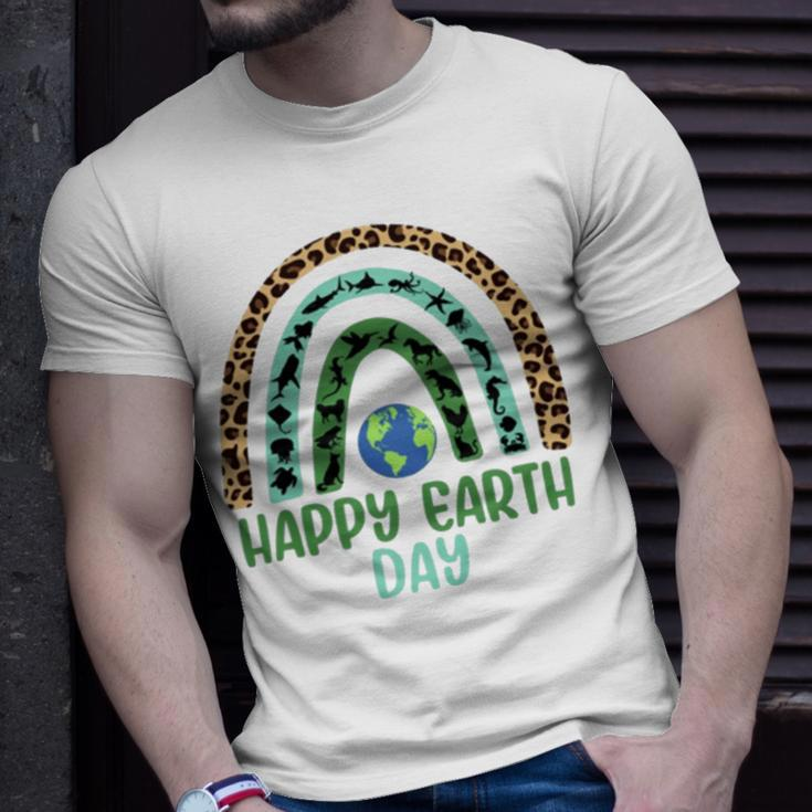 Wild And Sea Animals Happy Earth Day Rainbow Unisex T-Shirt Gifts for Him