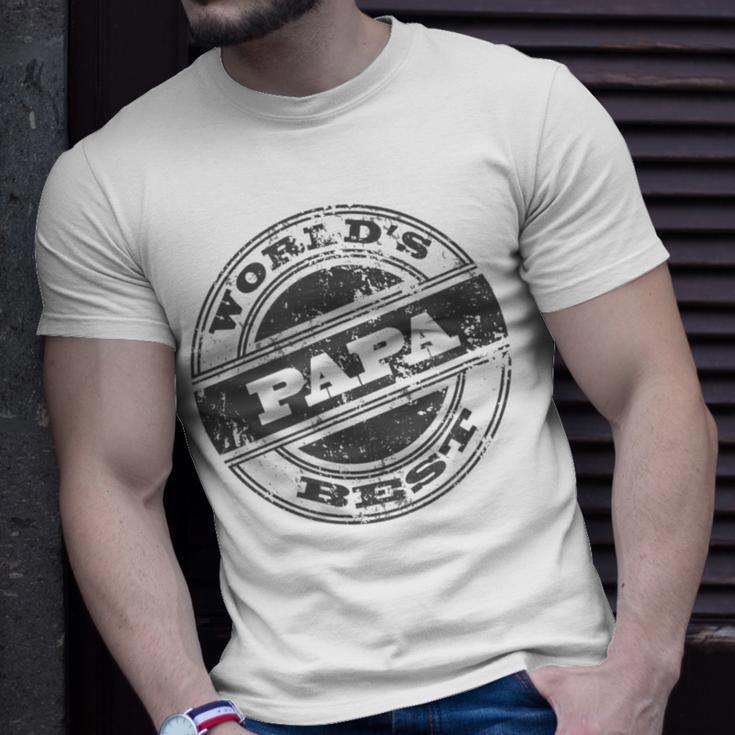 Worlds Best Papa Cool Dad Fathers Day Gift Dads Unisex T-Shirt Gifts for Him