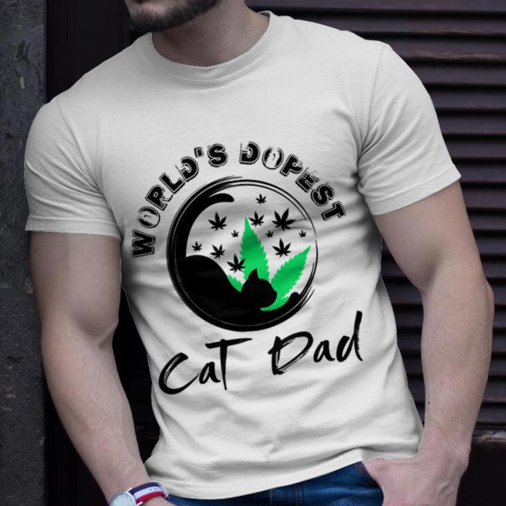 World’S Dopest Cat Dad Unisex T-Shirt Gifts for Him