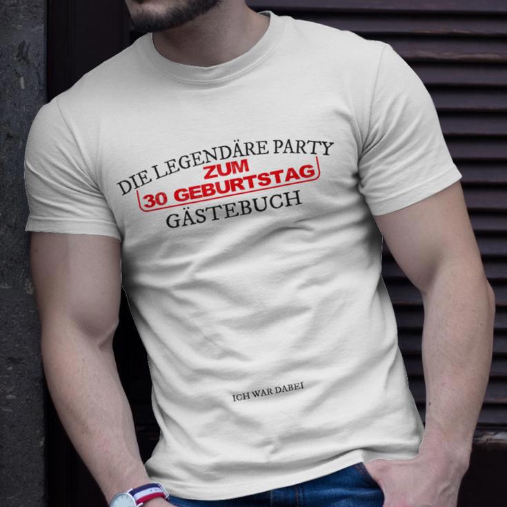 Zum 30 Geburtstag Die Legendäre Party Gästebuch T-Shirt Geschenke für Ihn