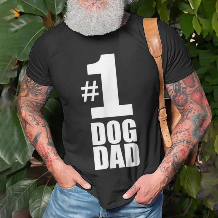 1 Dog Dad Funny Dog Lover Gift Best Dog Dad Gift For Mens Unisex T-Shirt Gifts for Old Men