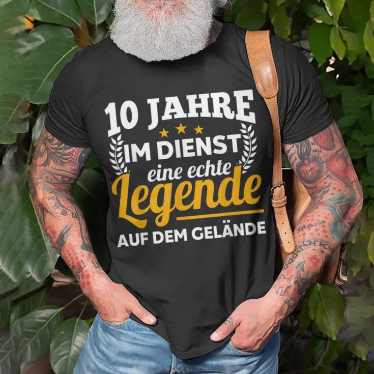 10 Jahre Im Dienst Legende Auf Dem Gelände Dienstjubiläum T-Shirt Geschenke für alte Männer