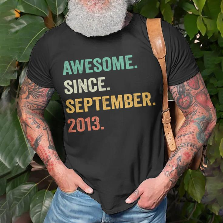 10 Years Old 10Th Bday Boy Awesome Since September 2013 T-Shirt Gifts for Old Men