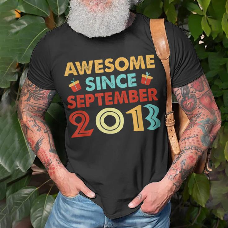 10 Years Old Awesome Since September 2013 10Th Birthday T-shirt Gifts for Old Men