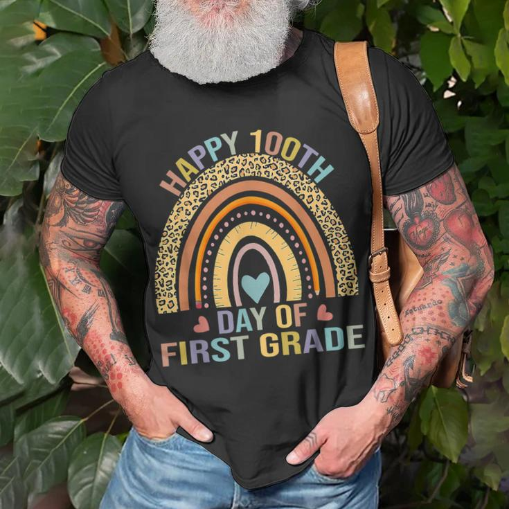 100 Days Of First Grade School Teacher Smarter Rainbow T-Shirt Gifts for Old Men