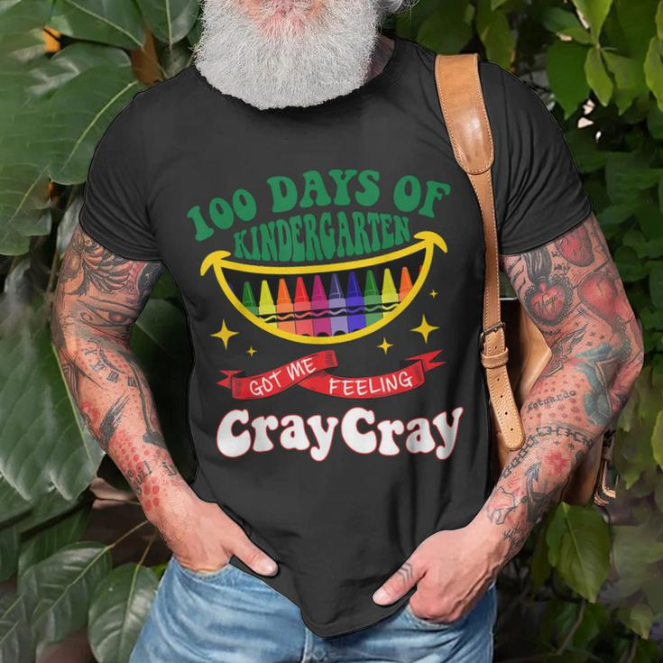 100 Days Of Kindergarten Got Me Feeling Cray-Cray T-Shirt Gifts for Old Men