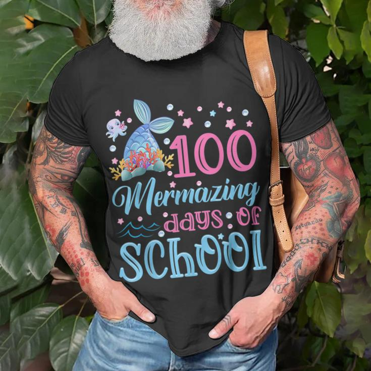100 Days School Mermaid Girl 100 Mermazing Days Of School V2 T-shirt Gifts for Old Men