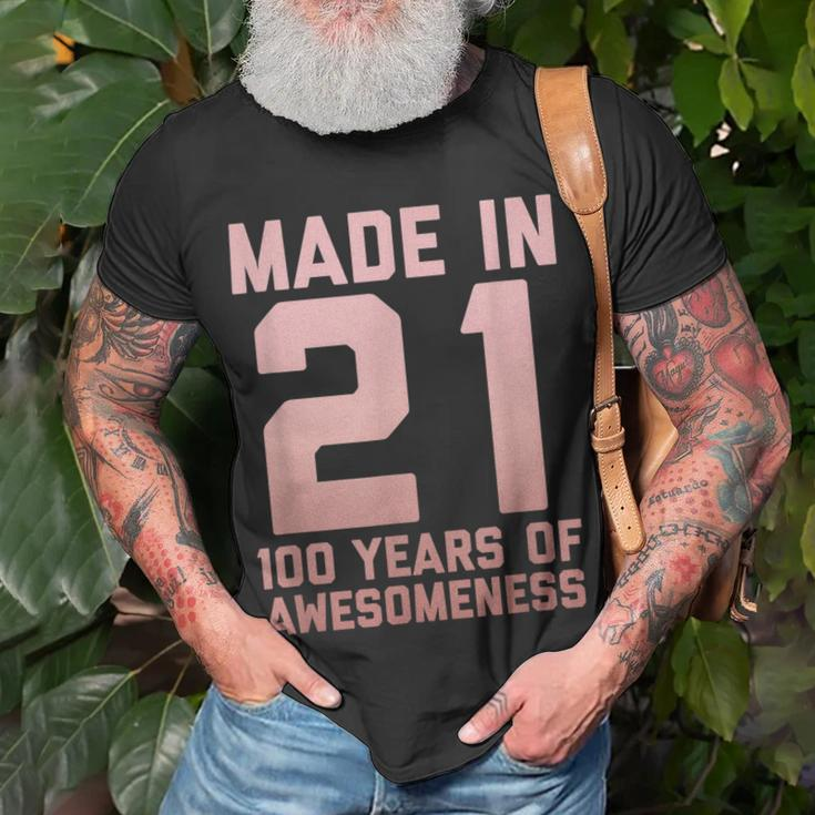 100 Geburtstag Geschenk Frau Mann Alter 100 Jahre Alte Oma V2 T-Shirt Geschenke für alte Männer