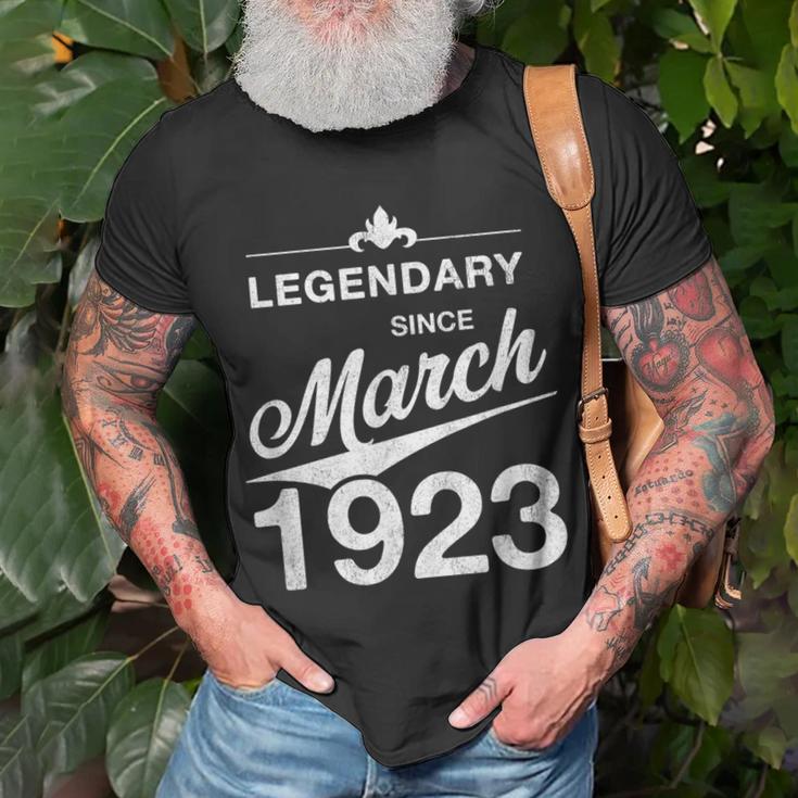 100 Geburtstag 100 Jahre Alt Legendär Seit März 1923 V4 T-Shirt Geschenke für alte Männer