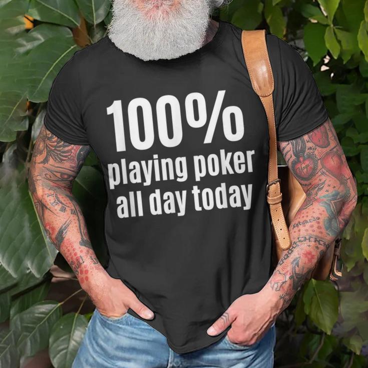 100 Pokerspieler Lustiger Gambling Und Gambler T-Shirt Geschenke für alte Männer