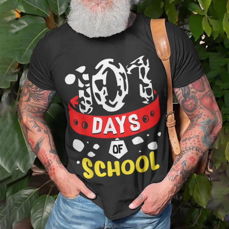 101 School Days Tshirt Dalmatian Dog 100Th SayingsShirt Unisex T-Shirt Gifts for Old Men