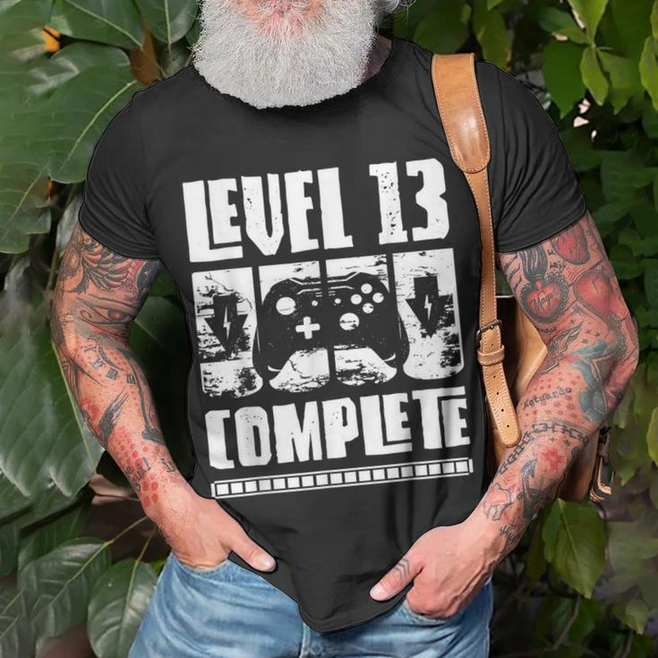 13 Jahre Geburtstags Junge Gamer Level 13 Complete T-Shirt Geschenke für alte Männer