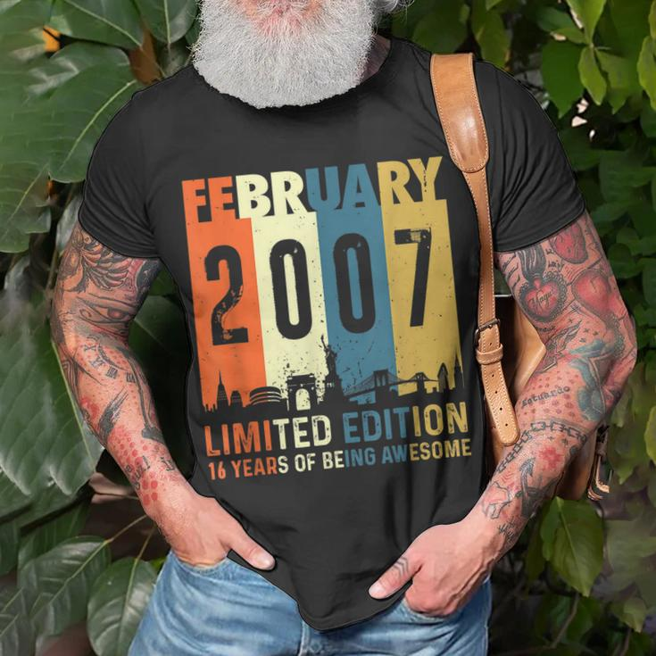 16 Limitierte Auflage Hergestellt Im Februar 2007 16 T-Shirt Geschenke für alte Männer