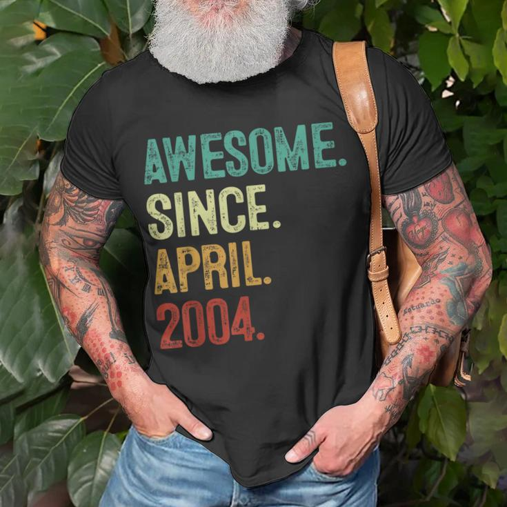 19 Years Old Awesome Since April 2004 19Th Birthday Unisex T-Shirt Gifts for Old Men