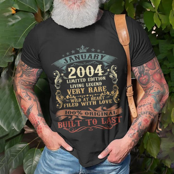 19 Years Old Decoration January 2004 19Th Birthday T-Shirt Gifts for Old Men