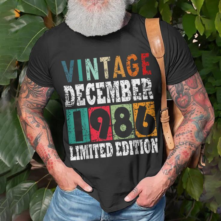 1986 Born In December Retro-Geschenkidee T-Shirt Geschenke für alte Männer