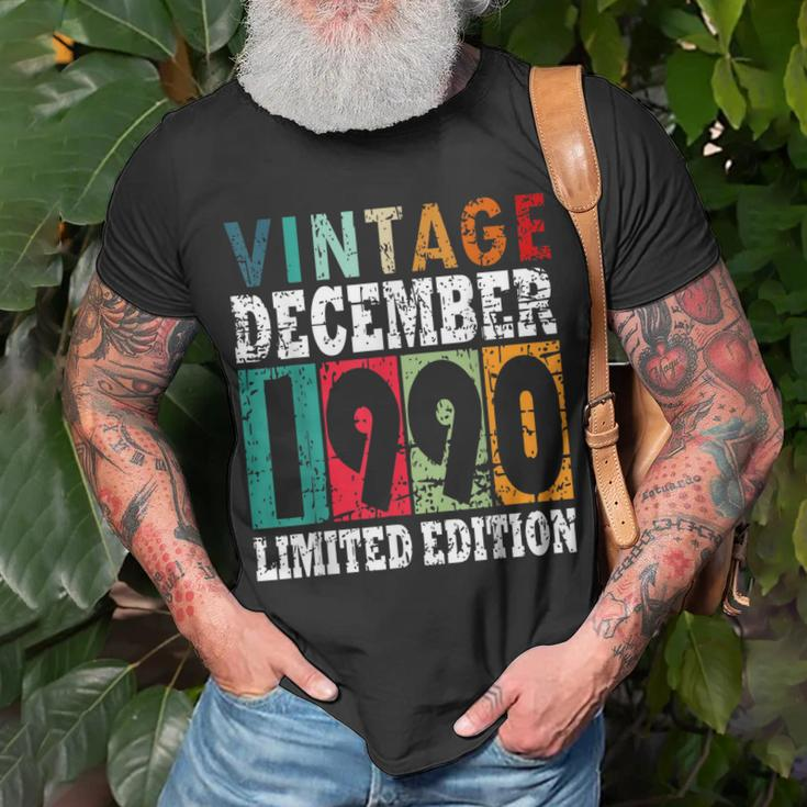 1990 Born In December Retro-Geschenkidee T-Shirt Geschenke für alte Männer