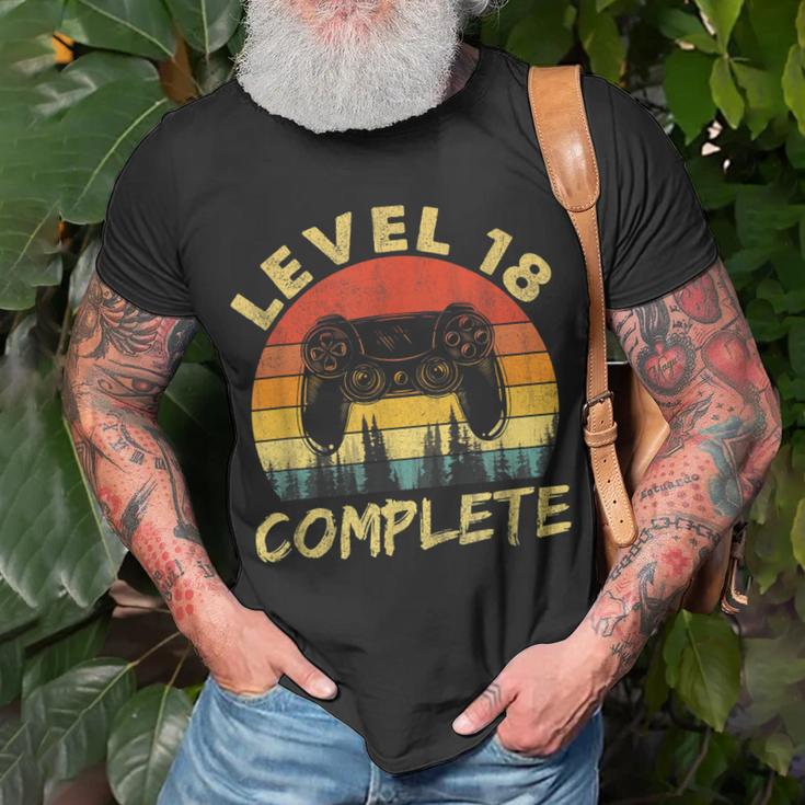 Vintage Level 18 Complete  18Th Wedding Anniversary  Men Women T-shirt Graphic Print Casual Unisex Tee