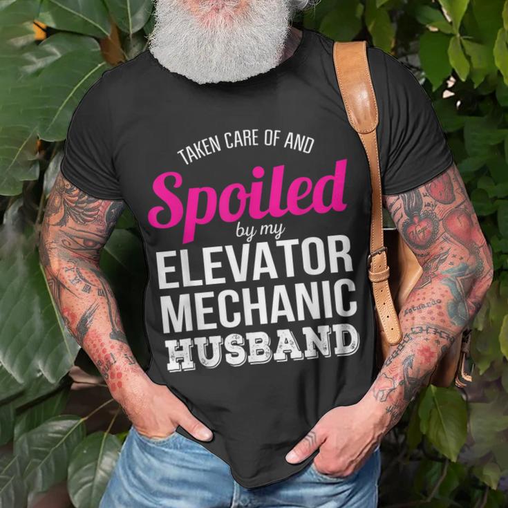 Funny Elevator Mechanic Wife  Anniversary Gift Men Women T-shirt Graphic Print Casual Unisex Tee