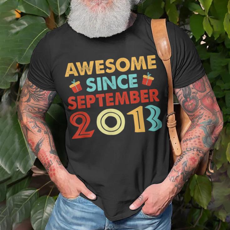 10 Years Old Gift Awesome Since September 2013 10Th Birthday  Men Women T-shirt Graphic Print Casual Unisex Tee