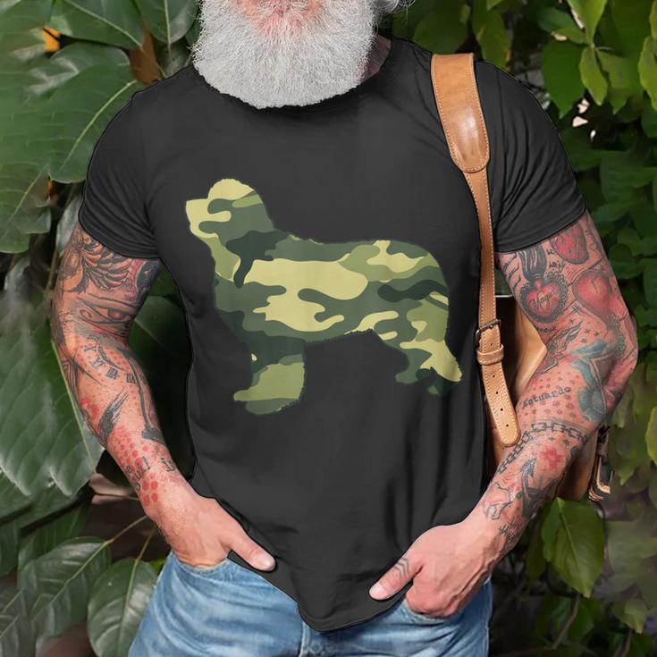 Military Newfoundland Camo Men Print Us Dog Pup Veteran Gift  Men Women T-shirt Graphic Print Casual Unisex Tee