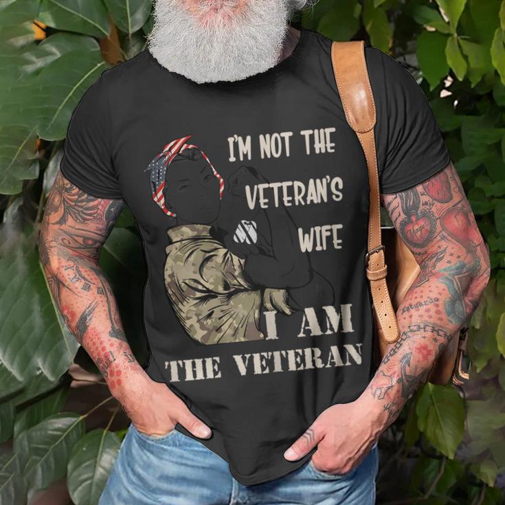 Womens Im Not Veterans Wife Im Veteran Veterans Day Gift   Men Women T-shirt Graphic Print Casual Unisex Tee