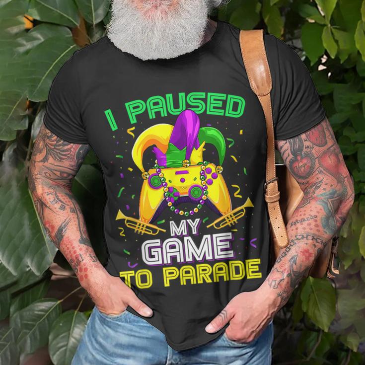 I Paused My Game To Parade Funny Video Gamer Mardi Gras  Unisex T-Shirt