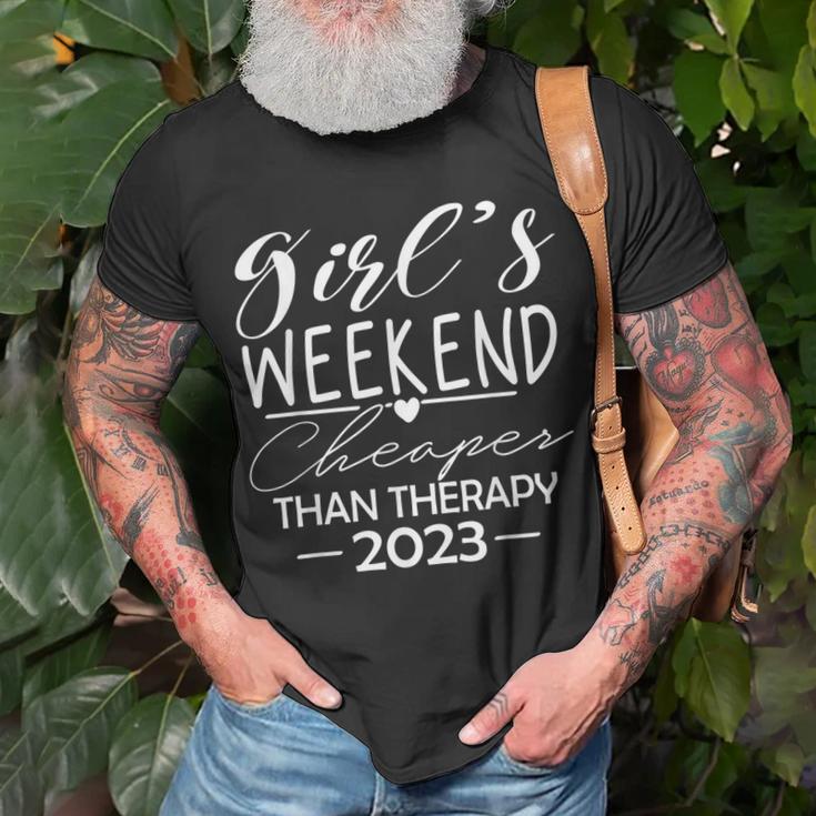 Girls Weekend 2023 Cheaper Than A Therapy Matching Girl Trip  Unisex T-Shirt