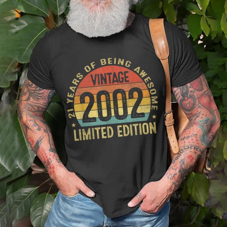 21 Years Old Vintage 2002 Limited Edition 21St Birthday V3 T-Shirt Gifts for Old Men