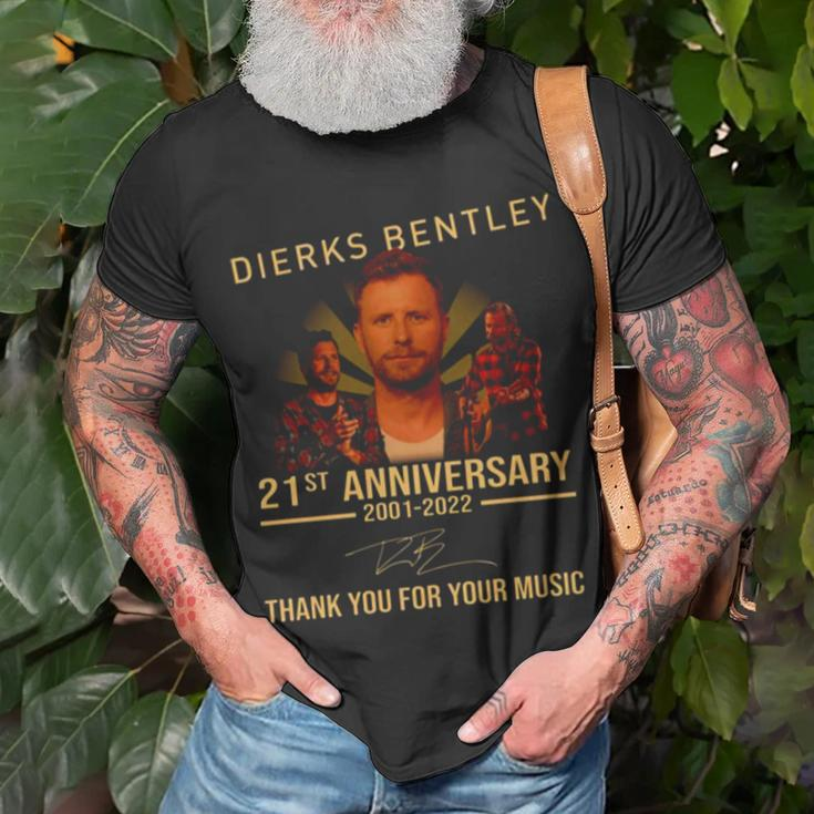 21St Anniversary 2001 2022 Dierks Bentley Unisex T-Shirt Gifts for Old Men