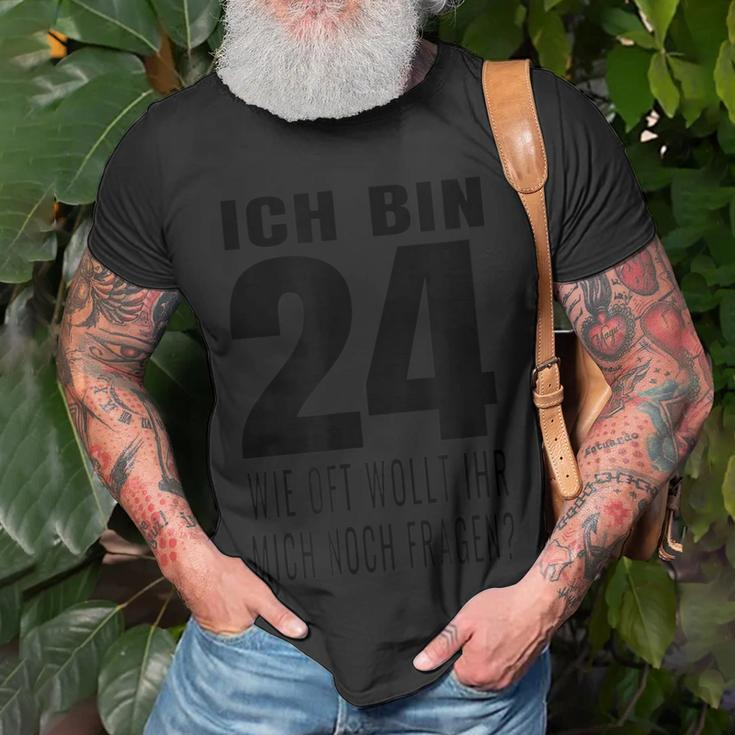 24. Geburtstags T-Shirt, Witziges Motiv für 24-Jährige Geschenke für alte Männer