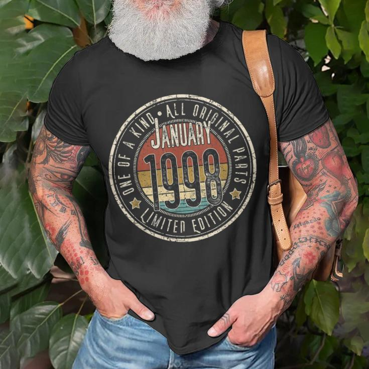 25 Januar 1998 Limitierte Auflage 25 Geburtstag V2 T-Shirt Geschenke für alte Männer