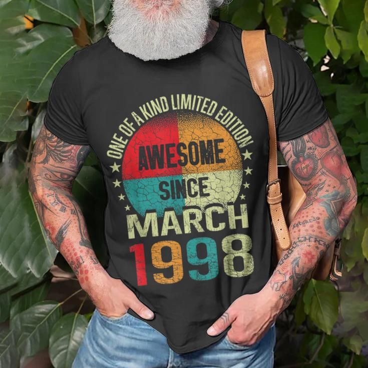 25 Year Awesome Since March 1998 Vintage 25Th Birthday Gifts Unisex T-Shirt Gifts for Old Men