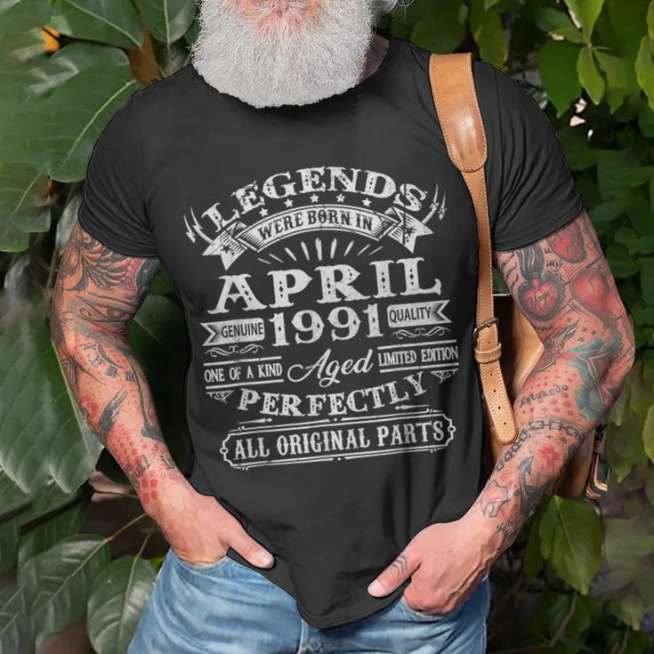 30 Years Old Gifts Legends Born In April 1991 30Th Birthday Unisex T-Shirt Gifts for Old Men