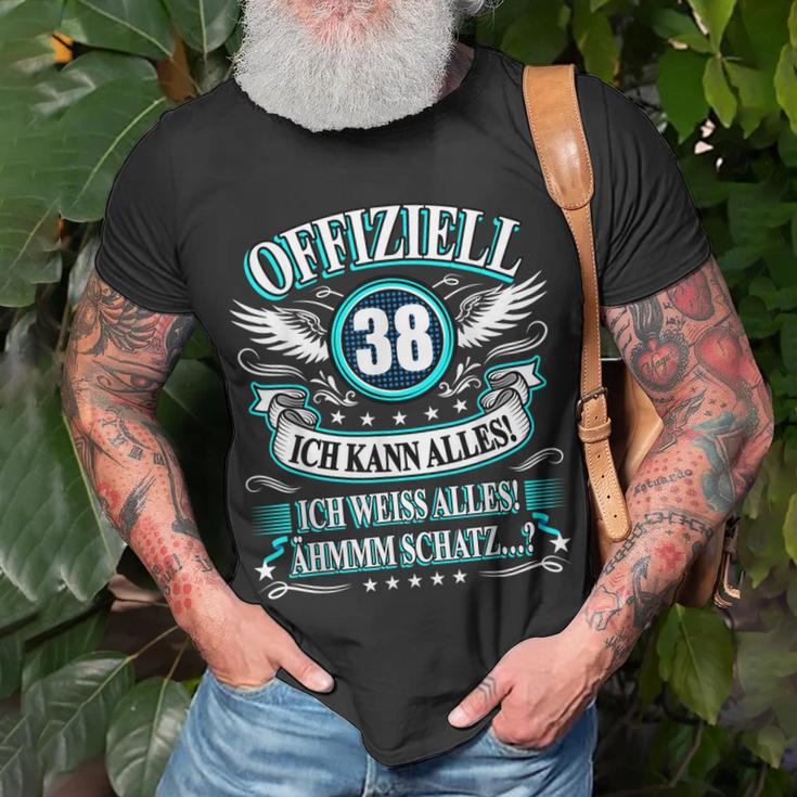 38 Geburtstag Lustig Offiziell 38 Ich Kann AllesSchatz T-Shirt Geschenke für alte Männer