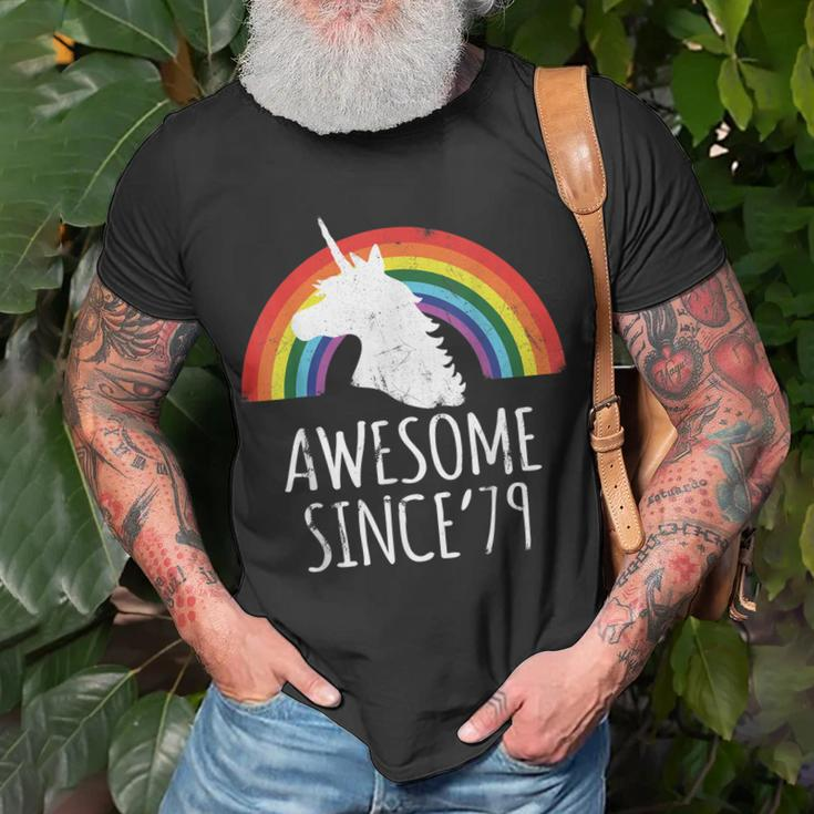 40Th Birthday 40 Years Old Unicorn Awesome Since 1979 Shirt Unisex T-Shirt Gifts for Old Men