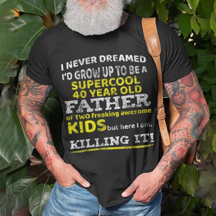 40Th Birthday For Father Dad From Kids Forty Year T-Shirt Gifts for Old Men