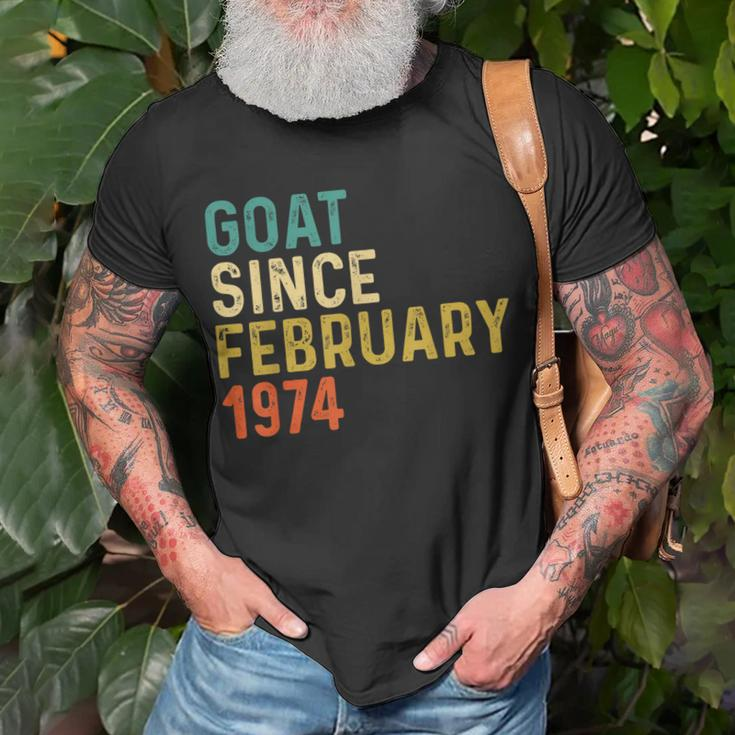 48 Geburtstag 48 Jahre Alte Ziege Seit Februar 1974 T-Shirt Geschenke für alte Männer