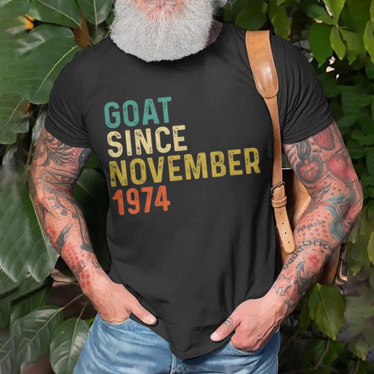48 Geburtstag 48 Jahre Alte Ziege Seit November 1974 T-Shirt Geschenke für alte Männer