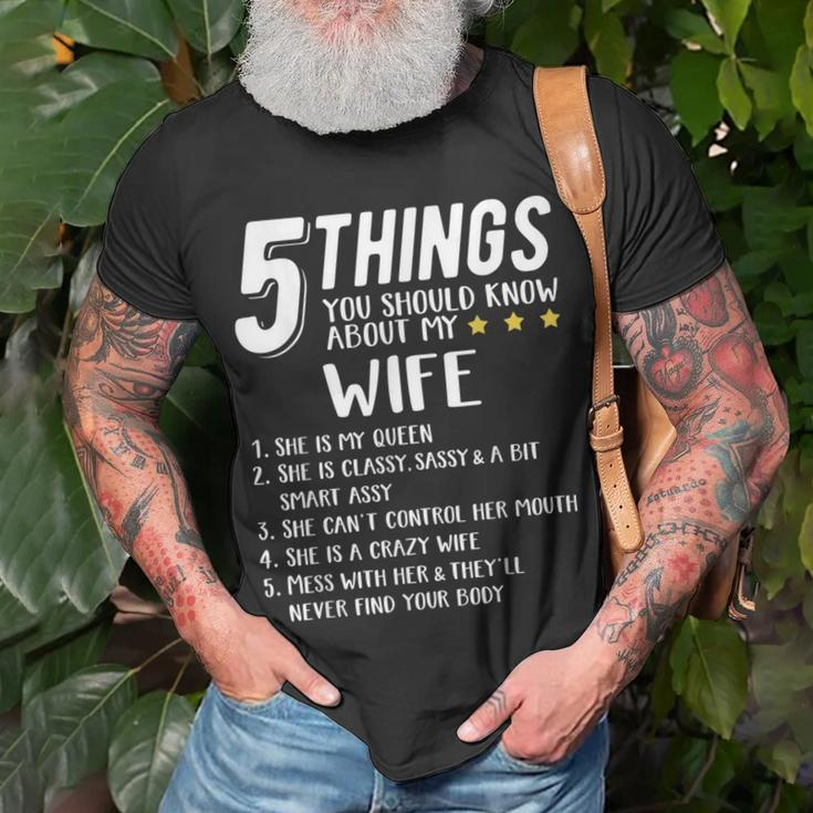 5 Things You Should Know About My Wife V2 T-Shirt Gifts for Old Men